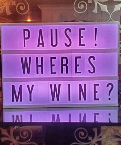 My Cinema Lightbox - Cinema Light Box, 12" x 9" - 3 Modes Light Up Letter Board sign with 100 Letters, Numbers & symbols - White LED Light, RGB and Color Freeze Mode light up signs for home decor 12"x9" RGB - Color changing light 29 71DXBQo YJL