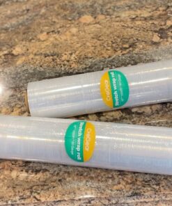 Stretch Film/Wrap with Handles, CreGear 15 Inch x 1000 Feet Shrink Wrap 2 Pack, Industrial Strength Plastic Wrap Roll, Heavy Duty Shrink Film Rolls for Moving Packing Storage Pallet, 60 Gauge, Clear Clear-15*1000*60-2pack 45 71DXiD2h1rL