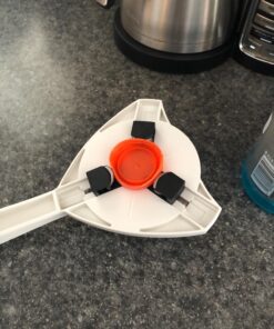 KUHN RIKON Strain-Free Gripper Opener for Jars and Bottles, 10 x 5 x 2.25 inches, White 26 71DY7Miu0vL