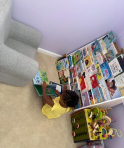 ECR4Kids Single-Sided Book Display, Classroom Bookshelf, White Wash 44 71DYFFtXM9L