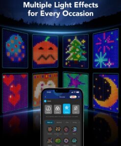 Govee Curtain Lights, WiFi Smart Christmas Lights LED, Color Changing Window Lights, Dynamic DIY Curtain String Lights for Bedroom Wall, Outdoor IP65 Waterproof, 5 x 6.6ft, 520 RGBIC LEDs 20 71DYIOoAOcL