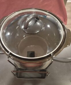 Slow Cooker Lid Holder for Cooking, Hand Free Pot Lid Organizer Fits Most Slow Cookers, Stainless Steel Pot Lid Rack with Silicone Sink Keeps Countertop No Mess (Black, 2 Pack) Black 46 71DYhz2tdgL