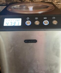 Whynter ICM-201SB Upright Automatic Ice Cream Maker with Built-in Compressor, no pre-freezing, LCD Digital Display, 2.1 Quart Capacity, Black Gray 43 71DYjH6xsGL