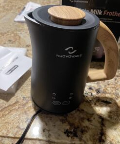 Nuovoware 4-in-1 Milk Frother and Steamer with Temperature Control Dispaly Screen, Electric Automatic Frother for Hot Chocolate Milk, Cappuccinos, Latte, Macchiato, Black 28 71DYv6PG3kL