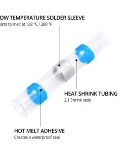 Wirefy 110 PCS Solder Seal Wire Connectors Kit - Heat Shrink Solder Butt Connectors - Waterproof Solder Sleeves - Self Soldering Wire Connectors - Set 26-10 AWG 110 PCS Kit 18 71DZ84mZSIL