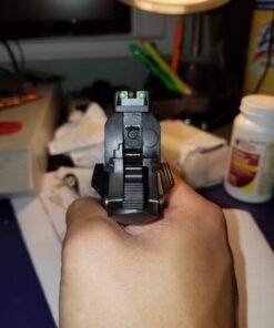 TRUGLO TFO Tritium & Fiber-Optic Handgun Sight | Durable Compact High-Visible Front & Rear Night Sight Set, Compatible with 1911 Handguns Green Front / Green Rear 1911 .260/.450 24 71DZi6yj xL