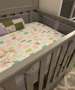 BreathableBaby Breathable Mesh Liner for Full-Size Cribs, Classic 3mm Mesh, Gray (Size 4FS Covers 3 or 4 Sides) 40 71Da6 V244L