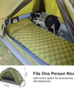 Night Cat Upgraded Backpacking Tents 1 2 Persons Easy Clip Setup Camping Tent Adults Scouts Heavy Rainproof Compact Lightweight Army Green 1 Person(7x3.8x3.8ft) 61 71DaI6MnyHL