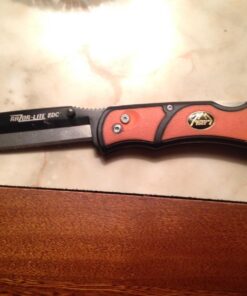 OUTDOOR EDGE 3.5" RazorLite EDC Knife. Pocket Knife with Replaceable Blades and Clip. The Perfect Hunting Knife for Skinning Deer. Blaze Orange with 6 Blades Orange (6 Blades) 47 71DaQ JrhkL