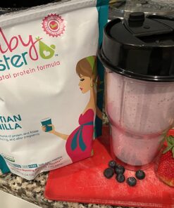 Baby Booster Tahitian Vanilla Prenatal Vitamin Supplement and Protein Shake, Caffeine Free, All Natural, Vegetarian DHA, High Protein, Methyl Folate, B Vitamins, Great for Morning Sickness, 1 lb 27 71DaTaIIpUL