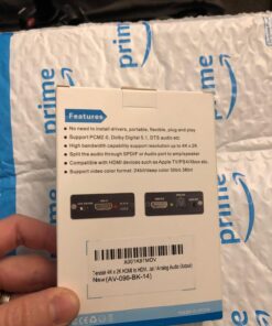Tendak 4K x 2K HDMI to HDMI and Optical TOSLINK SPDIF + 3.5mm Stereo Audio Extractor Converter HDMI Audio Splitter Adapter(HDMI Input, HDMI + Digital/Analog Audio Output),AV-096-BK 35 71DaeqGjAtL