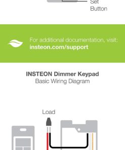Insteon Smart Dimmer 6-Button Keypad, KeypadLinc in-Wall Controller, 2334-232 (White) - Insteon Hub Required for Voice Control with Alexa & Google Assistant White 6 Button Keypad Dimmer 15 71DbAzXCHbL 3