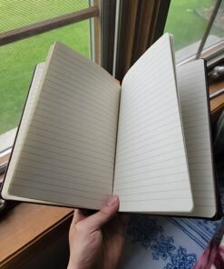 BEECHMORE BOOKS Ruled Journal Notebook - A5 Brown 160 Lined Pages 8.3 x 5.8 inch | Hardcover Leather Daily Journals For Writing - Thick 120gsm Cream Paper | Gifts for Men, Women, Notebooks For Work Chestnut Brown Large (5.75" x 8.25") 52 71DbK8fPtcL