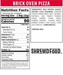 Shrewd Food Protein Puffs, Low Carb Cheese Pizza Puffs, High Protein Crunch, Keto Friendly Snack, Savory Protein Chip, 14g Protein Per Serving, 2g Carbs, Brick Oven Pizza, 8 Pack 26 71DbQ3hQpPL