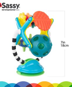 Sassy Teethe & Twirl Sensation Station 2-in-1 Suction Cup High Chair Toy | Developmental Tray Toy for Early Learning | for Ages 6 Months and Up 20 71DbTVjXA3L