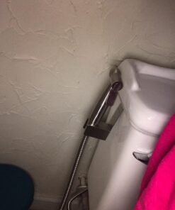 SmarterFresh Easy-Install Cloth Diaper Sprayer for Toilets – Luxury Handheld Bidet Attachment – Multi-Use Toilet Faucet with Simple Pressure Control (Curved Sprayhead) Stainless Steel 56 71DbXBw5DDL