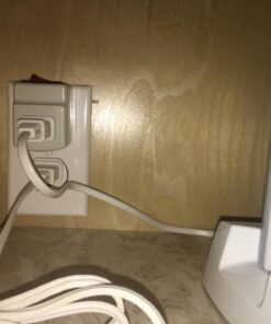 BindmMaster 2 Prong Single Port Power Adapter with Red Light Indicator On/Off Switch to be Energy Saving, White (3 Pack) 3 Pack White 2 Prong 19 71Dbf CzVPL