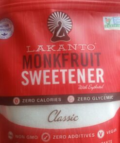 Lakanto Classic Monk Fruit Sweetener with Erythritol - White Sugar Substitute, Zero Calorie, Keto Diet Friendly, Zero Net Carbs, Baking, Extract, Sugar Replacement (Classic White - 8.29 oz) Classic White 8.29 Ounce (Pack of 1) 25 71DbnugiO9L