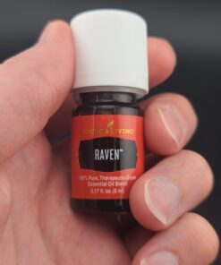 Young Living Raven Essential Oil 5 ml - Cooling Chest & Throat Blend with Ravintsara , Peppermint, Eucalyptus Radiata , Refreshing blend , Tranquility and Relaxation 0.17 Fl Oz (Pack of 1) 10 71Dcq6e8pGL