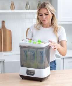 Dr. Brown's All-in-One Sterilizer and Dryer for Baby Bottles, Parts & Other Newborn Essentials Sterilizer & Dryer 1 Count (Pack of 1) 45 71Dd2Fq6ypL