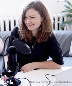 Alternative view of Neewer Professional Microphone Pop Filter Shield Compatible with Blue Yeti and Any Other Microphone, Dual Layered Wind Pop Screen With A Flexible 360 Degree Gooseneck Clip Stabilizing Arm Standard Packaging