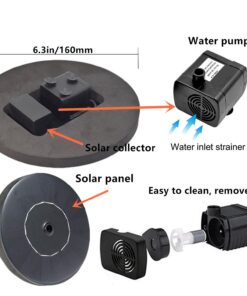 Solar Fountain, Solatec Solar Powered Bird Bath Fountain Pump 1.4W Solar Panel Kit Water Pump,Outdoor Watering Submersible Pump for Pond, Pool, Garden, Fish Tank, Aquarium 20 71DdL1Puv1L