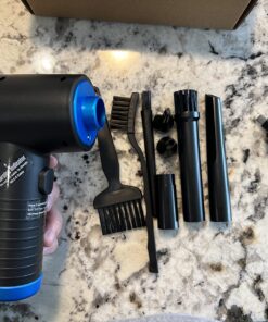 Keimi Cordless Compressed Air Duster - Rechargeable 7500mAh 91000RPM Compressed Air Blower with Led Light for Keyboard, PC, and Car Cleaning - Powerful Eco-Friendly Replacement for Canned Air Duster 30 71DdoM54p6L