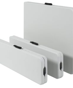 Best Choice Products 3-Piece 6ft Portable Folding Weather-Resistant Resin Table and Bench Set w/Carrying Handles and Rubber Foot Caps for Picnic, Home, and Commercial Use, White 15 71DeSm4 qL