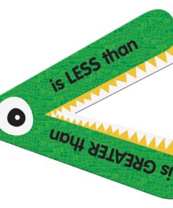Really Good Stuff Greater Than or Less Than Student Manipulatives - Set of 12 Gators - Grades K-3, Ages 5-8 | Math Classroom & Homeschool Supplies, Counting for Kids 12 Student Gators