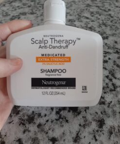 Neutrogena Scalp Therapy Anti-Dandruff Shampoo Extra Strength, with 3% salicylic acid, Fragrance Free, 12 fl oz 17 71DfqtTAsKL