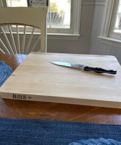 John Boos Chop-N-Slice Maple Wood Cutting Board for Kitchen Prep, 1.25" Thick, Large, Edge Grain, Charcuterie Boos Block, 20" x 15", Reversible 20 x 15 19 71DjZWDFGlL