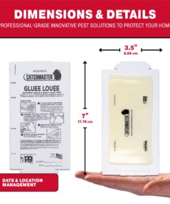 Catchmaster Mouse and Insect Glue Boards, 75-Pack Mouse Traps Indoor for Home, Sticky Pest Control Adhesive for Catching Bugs, Rats & Rodents, Non Toxic Bulk Glue Traps Standard 20 71DjoBRxvaL 1