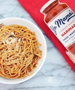 Keto Marinara Pasta and Pizza Sauce by Yo Mama's Foods - Pack of (2) - No Sugar Added, Low Carb, Low Sodium, Gluten Free, Paleo Friendly, and Made with Whole, Non-GMO Tomatoes. 1.56 Pound (Pack of 2) 32 71Dky7WxDAL