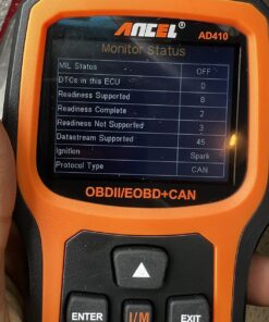 ANCEL AD410 Enhanced OBD II Vehicle Code Reader Automotive OBD2 Scanner Auto Check Engine Light Scan Tool (Black/Yellow) 54 71DlVctLUIL