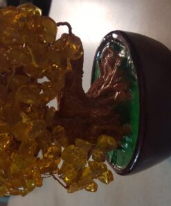 Parma77 Citrine Crystal Tree, Yellow Healing Crystals Gemstone Bonsai Tree Money Tree, Yellow Room Decor Cubicle Office Desk Decor for Women, Feng Shui Wealth and Luck Spiritual Gifts for Women Gold 37 71DlciHy L