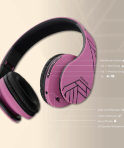 PowerLocus Bluetooth Over-Ear Headphones, Wireless Stereo Foldable Headphones Wireless and Wired Headsets with Built-in Mic, Micro SD/TF, FM for iPhone/Samsung/iPad/PC (Purple) Purple 46 71DlxS1YFOL