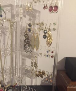 TheJD Foldable Acrylic Earring Screen Stand Holder - Upto 144 Pairs Earring Display Showcase Folderble Stand 24 71DmFkPfHPL
