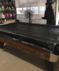 Iszy Billiards Pool Table Cover - Billiard Table Covers for 8 Foot Tables w/ Cotton Backing and Heavy Duty Vinyl - Pool Table Covers for Pets 8FT/Black 29 71Dmm0dZ8 L