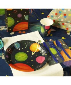 Outer Space Party Supplies Bundle Plates, Napkins, Cups, and Cutlery - Serves 24, 144 Total Pieces for a Fun and Memorable Birthday Celebration 9 71DmxhLHSL