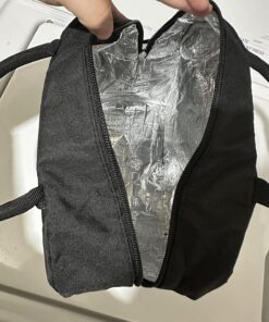 DALINDA Lunch Bag Lunch Box for Women Men Reusable Insulated Lunch Tote Bag,Leakproof Thermal Cooler Sack Food Handbags Case High Capacity forTravel Work School Picnic- Black 40 71Dmzzj5ULL