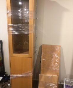 Sam Wrap (R) Stretch Wrap 5" x 1000' Roll with Handle, 80 Gauge Extra Thick Durable Self-Adhering Plastic Wrap for Moving, Packing Wrap Industrial Strength, Clear Plastic Pallet Shrink (2 Pack) 2 Pack 35 71DnYyqKu6L