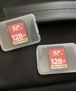 Gigastone SDXC Memory Card 128GB (2 Pack) Premium Series 80MB/s Speed Compatible with Photos, Videos, Music, Camcorder, Camera, PC, U1 UHS-I Class 10 for UHD Video, with 2 Mini Case 2 x 128GB Cards 19 71DnZPD1pPL