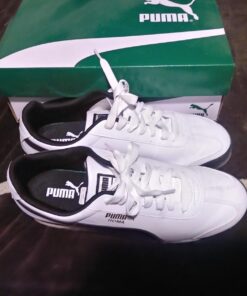 PUMA Men's Roma Basic Sneaker 10 White/Black Leather 39 71DnjFDYSaL