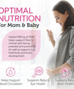 Zahler Mighty Mini Prenatal Vitamin with DHA & Folate - Certified Kosher - All Natural Prenatal Vitamins - Multivitamin for Pregnant Women - 19 Prenatal Vitamins Including Folic Acid (90 Softgels) 31 71DnuRwrBZL