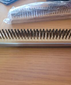 Senwosa 26” Pizza Oven Brush with Stone Scraper - Stainless Steel Bristles, Long Handle, Heat-Resistant - Compatible with Ooni Ovens - Includes Spare Head 44 71DnupMnuOL