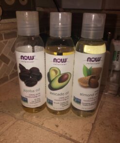 Now Foods Variety Moisturizing Oils Sampler: Sweet Almond, Avocado, and Jojoba Oils - 4oz. Bottles each 29 71Do2TagScL