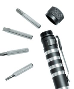 Kershaw TX-Tool (TXTOOL); 4.8 in. Single-Position Multifunction Magnetic Bit Driver; Includes T-6, T-8, T-10, 2 Phillips and Slotted Screwdriver Bit; 1.1 oz., Black 28 71DoB858FL