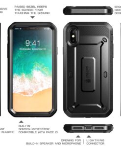 SUPCASE Unicorn Beetle Pro Series Case Designed Designed for iPhone X, with Built-In Screen Protector Full-body Rugged Holster Case for Apple iPhone X / iPhone 10 (2017 Release) (Black) Black 31 71DowoeDBwL