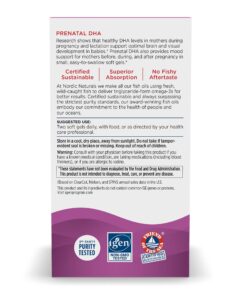 Nordic Naturals Prenatal DHA, Strawberry - 90 Soft Gels - 830 mg Omega-3 + 400 IU Vitamin D3 - Supports Brain Development in Babies During Pregnancy & Lactation - Non-GMO - 45 Servings 90 Count (Pack of 1) 10 71Dp2ThttIL