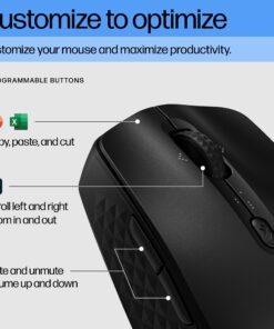 HP 420 Programmable Bluetooth Mouse - Connect via Bluetooth 5.3-6 Programmable Buttons, 4D Tilt Wheel - Multi-Surface 4000 DPI Sensor - 24-Month Battery Life - Multi-OS Compatible - Sustainably Made 8 71Dpl3zXEUL
